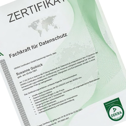Als Fachkraft Fur Datenschutz Bei Der Dekra Zertifiziert Sgoweb